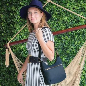 Travelon Anti-Theft Purse Round Hobo Travel Bag RFID Wristlet